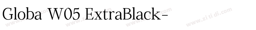 Globa W05 ExtraBlack字体转换